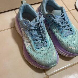 Hoka Women's Aqua and Lavender Athletic Shoes